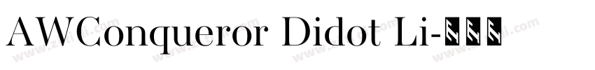 AWConqueror Didot Li字体转换